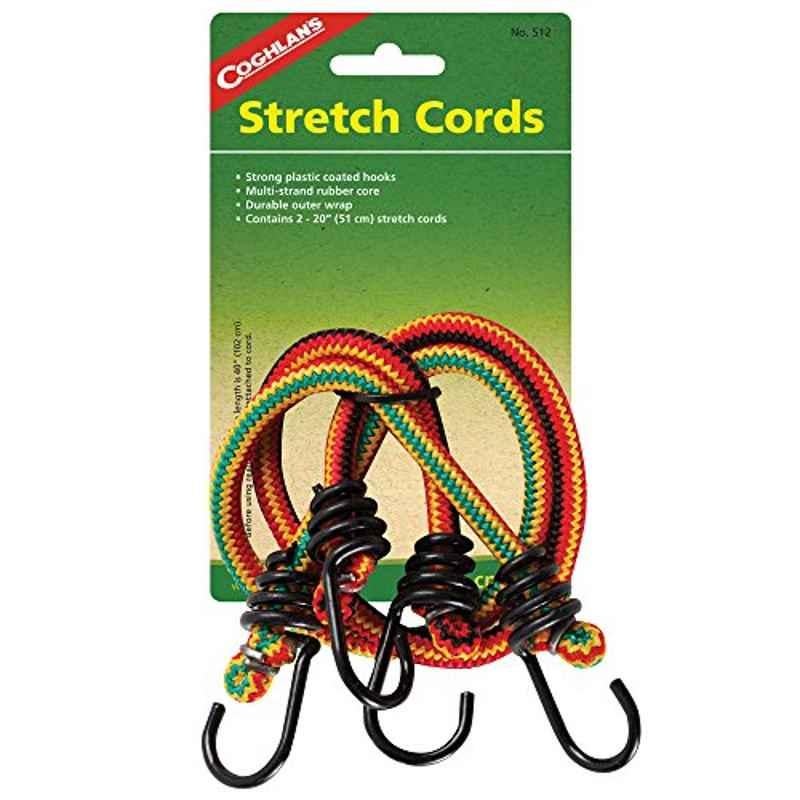 Coghlans 512 51cm Assorted Stretch Cords (Pack of 2)