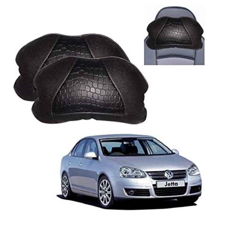 Kozdiko 2 Pcs Black Neck Rest Cushion Pillow Set for Volkswagen Old Jetta (2008-2015)
