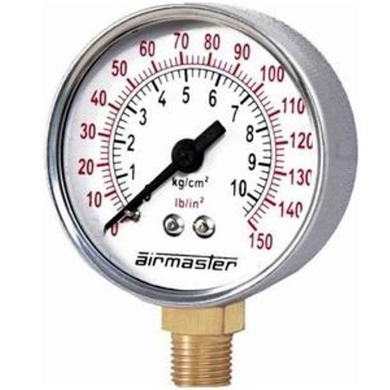 Airmaster 350-421 kg/cm² 63mm Brass Economy Pressure Gauge