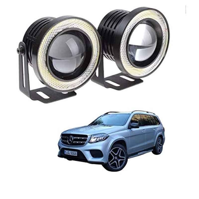 Kozdiko 2 Pcs 15W 3.5 inch High Power White LED Projector COB Fog Light Set with White Angel Eye Ring for Mercedes Benz Gls-Class, koz_89174