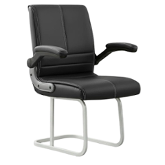 Newturn Maxson Leather Black Medium Back Office Chair
