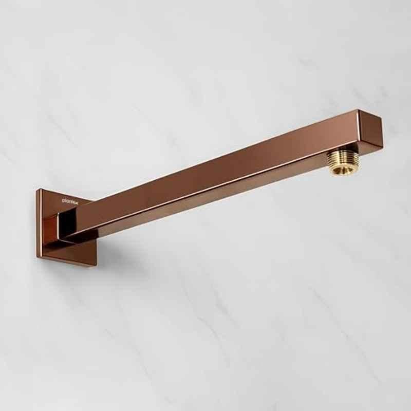 Plantex 14 inch Rose Gold Shower Arm for Overhead Shower/Stainless Steel Shower Pipe/Wall Mount Bathroom Fitting with 1/2 inch Thread, APS-1341-RG-14IN-SHOWER-ARM-PK-1