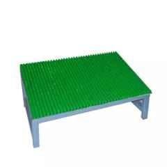 Sanushaa S-144 Dark Slate 42x33x7.4 cm Metal Foot Rest Stool With Removable Plastic Grass Top Sheet