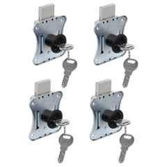 Plantex 20mm Brass Black Drawer Lock for Multipurpose Cupboard with Key for Home/Office (Pack of 4)