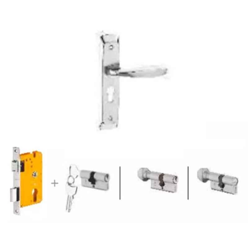 Dorset Zara HL ZA 8 inch Zinc SC Finish Lock Set with Coin & 60mm Knob Cylinder