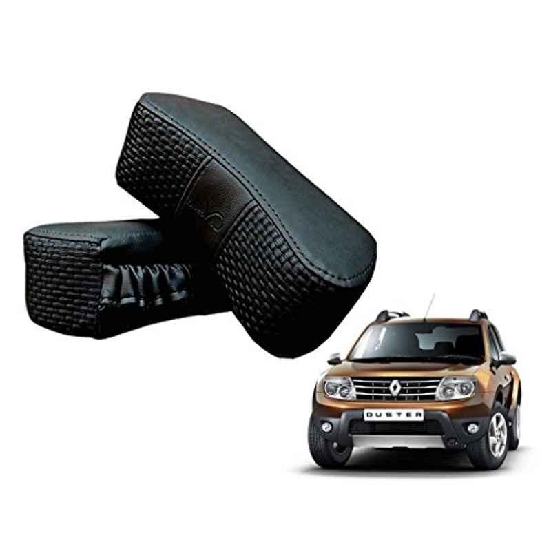 Kozdiko 2 Pcs Memory Foam Black Luxurious Neck Rest Set for Renault Duster, koz_27695