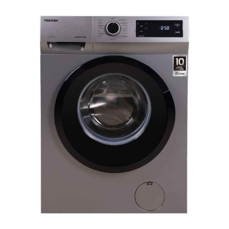 Toshiba 7.5kg 5 Star Silver Inverter Fully Automatic Front Load Washing Machine, TW-BJ85S2-IND(SK)