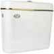 Renvox 8L ISI Certified PVC White Center Push Type Cistern Flush Tank with All Accessories