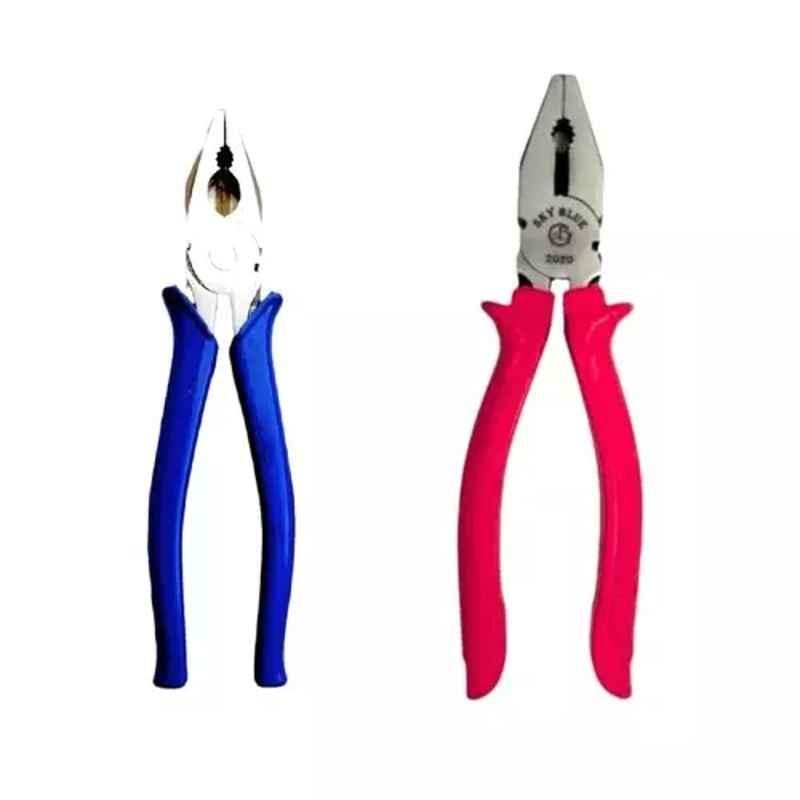 Sky Blue 2 Pcs 7.8 inch Lineman Plier Combo, SBE_PLIER_COMBO_MOD_00183