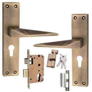 ATOM 203mm Iron Brass Antique Finish Mortise Door Lock Set, MH-802-CY-BA-OSK