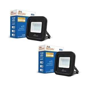 Murphy 10W 6500K Cool White Aluminium LED Flood Light for Outdoor (Pack of 2)