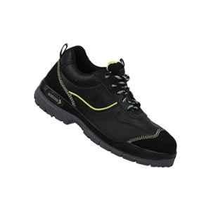 Mallcom Rufus K01 Synthetic Microfiber Double Density PU Sole Steel Toe Black Low Ankle Safety Shoes, Size: 12