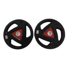 GYM24 Equipment NF-MD 2 Pcs 25kg Rubber Black UFit Olympic Weight Plate Set
