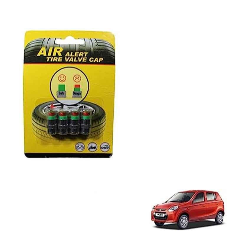 Kozdiko 4 Pcs Plastic Air Alert Car Tyre Valve Caps Set for Maruti Suzuki Alto 800