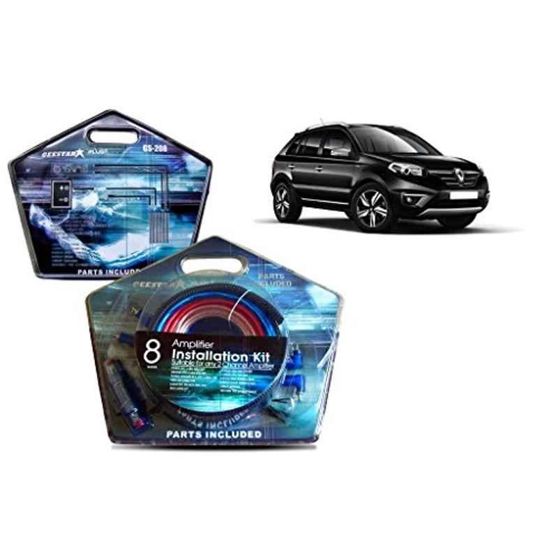 Auto Pearl Geestar Plus 8 Guage 2 Channel Amplifier Full Installation Kit for Renault Koleos, GS-208