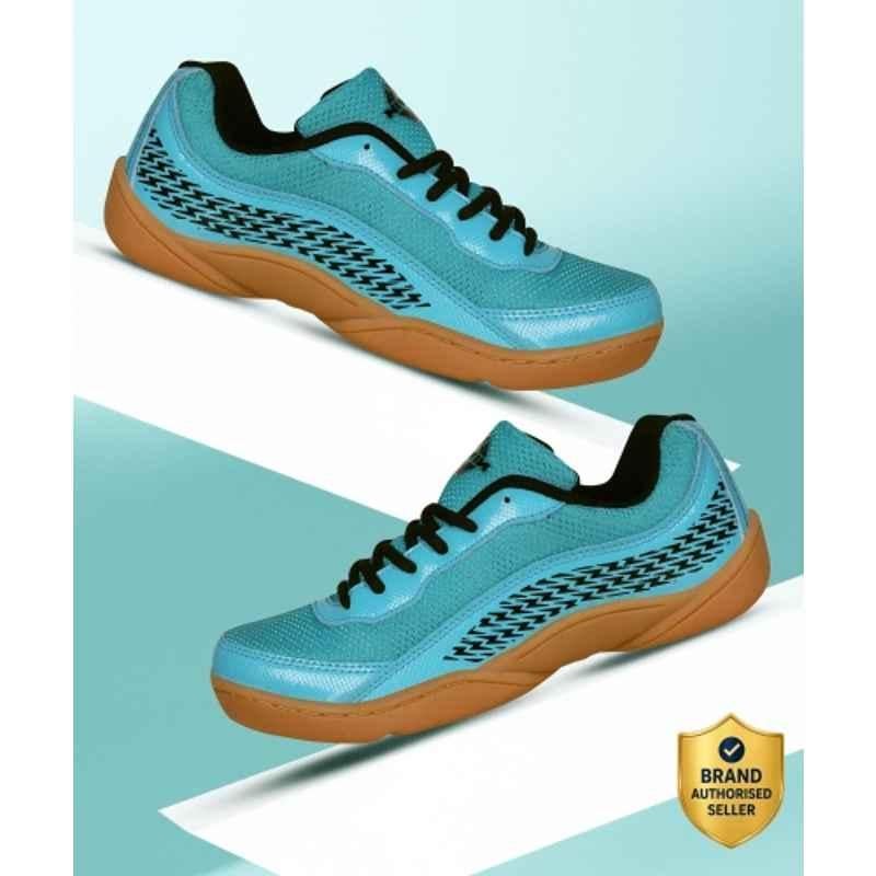 Nivia Flash 2 PVC Synthetic Leather Upper Non-Marking Sole Blue Indoor/Outdoor Court Badminton Shoes for Men, BD-1191BL, Size: 10