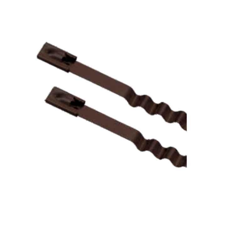 R-Loc 100 Pcs 4.6x360mm SS304 Spring Type Coated Ball Lock Cable Ties Bag, BCz44-360