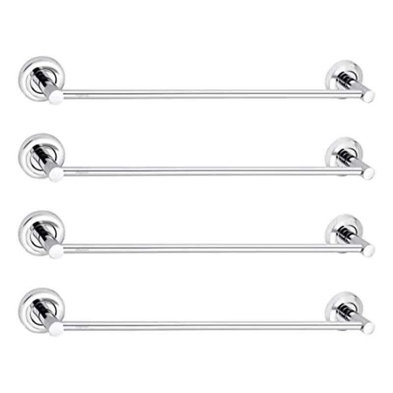 Aligarian 24 inch Stainless Steel Chrome Finish Wall Mounted Solid Towel Rod (Pack of 4)