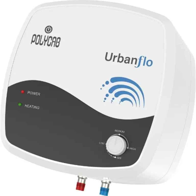 Polycab Urbanflo 15 Litre 2000W Black & White Storage Water Heater, POLY0553