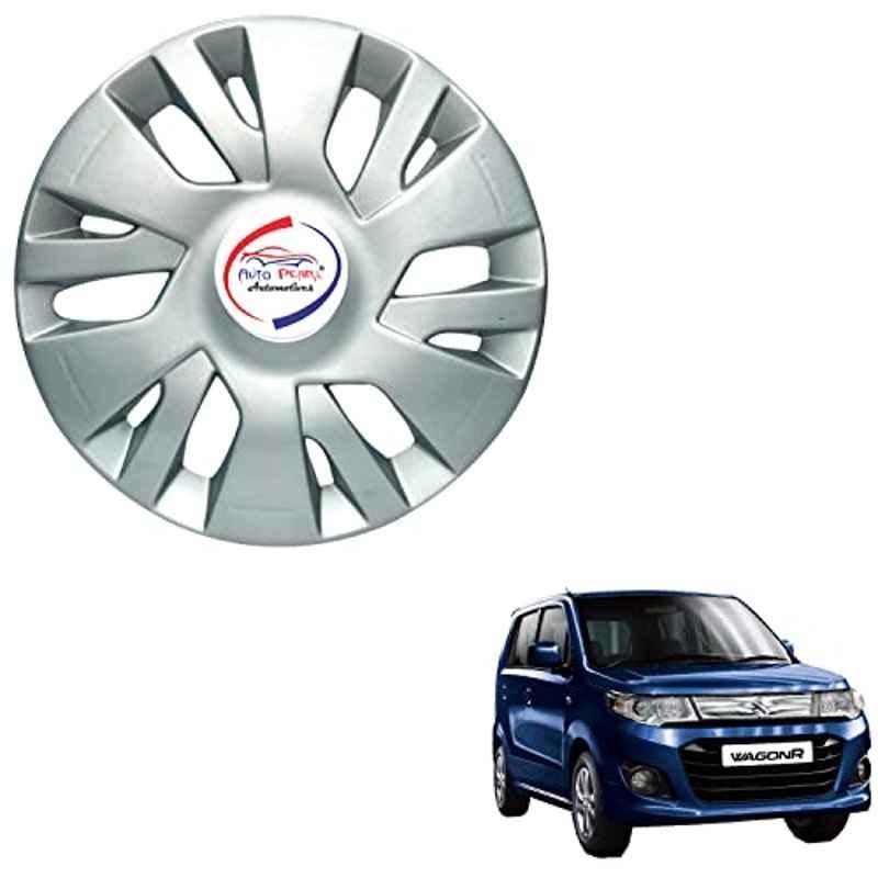 Auto Pearl 4 Pcs 13 inch ABS Silver SWFT 22 Hubcap Wheel Cover Set with Retention Ring for Maruti Suzuki WagonR 2017