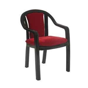 Supreme Ornate 56x81.5x56 cm Plastic Black & Red Chair, SUPORNATRED29