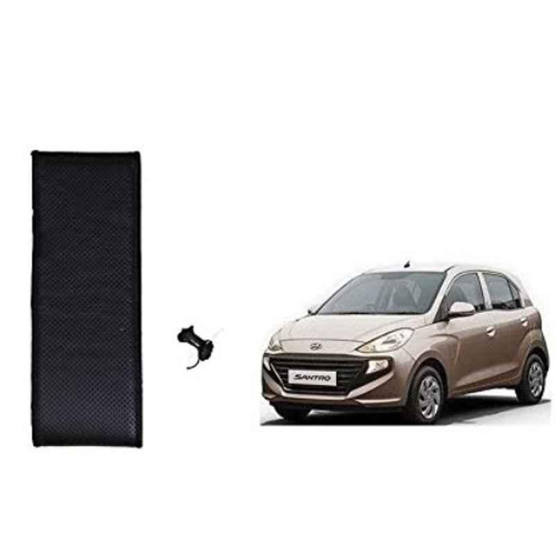 Kozdiko Faux Leather Black Stitchable Steering Wheel Cover for Hyundai Santro 2018