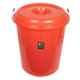 KKR 30L Plastic Red Round Heavy Duty Bucket with Lid