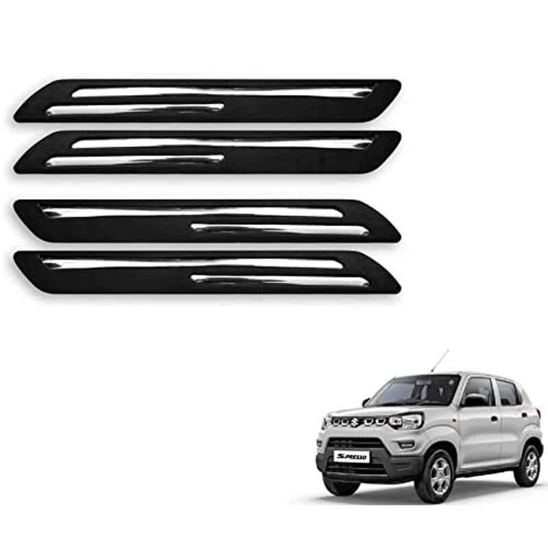 Buy Kozdiko 4 Pcs Rubber Black Double Chrome Strips Car Bumper Protector Guard Set for Maruti Suzuki S Presso Online At Price 195