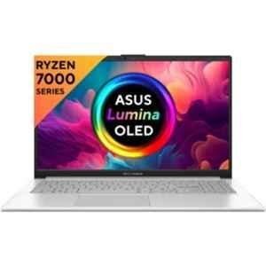 Asus E1504FA-LK521WS VivoBook Go 15 2023 Thin & Light Cool Silver Laptop with AMD Ryzen 5 Quad Core 7520U 8GB/512GB SSD/Windows 11 Home & 15.6 inch OLED Display, 90NB0ZR1-M00J20