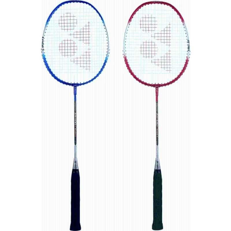 Yonex ZR 100 170g Light Blue & Red Strung Badminton Racquet (Pack of 2)