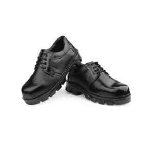 Woakers SafeCore Leather Steel Toe Black Safety Shoes, WKS-SAFTEY-012, Size: 6