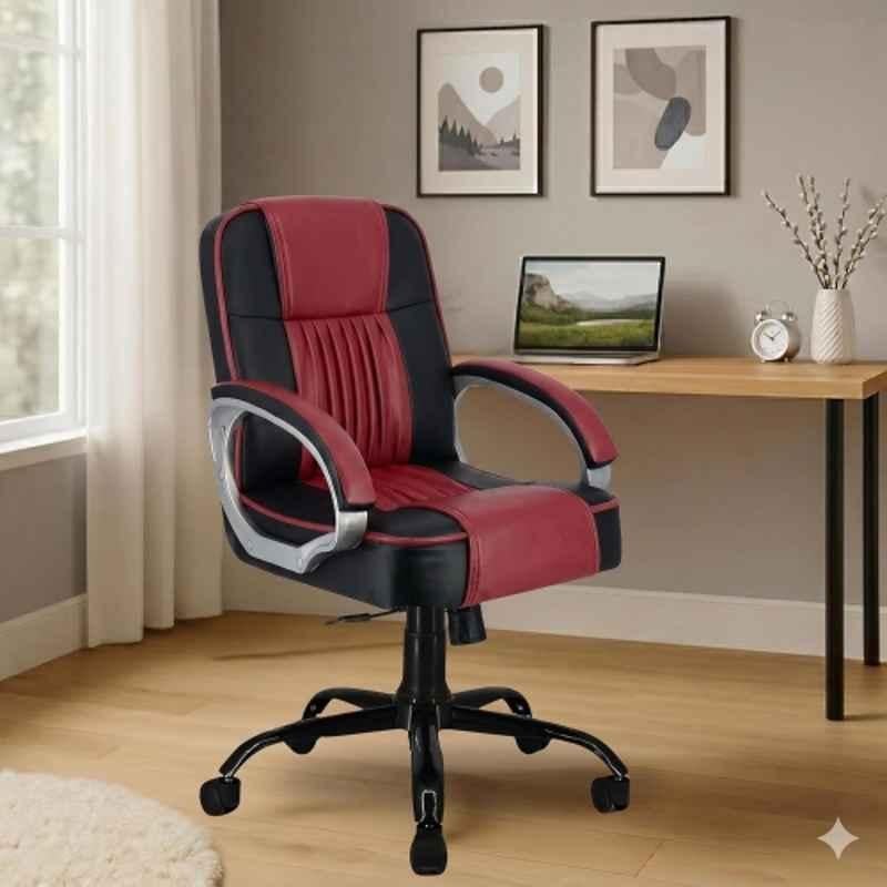 Zidle Paris Faux Leather Red Medium Back Ergonomic Chair