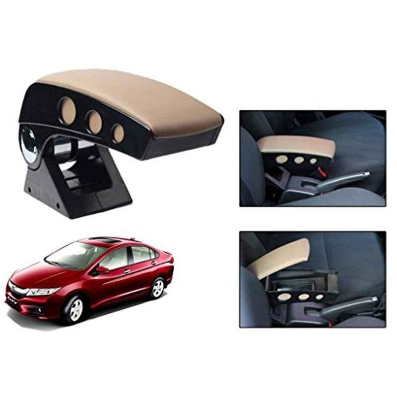 Kozdiko Beige Chrome Finish Car Armrest for Mahindra Thar