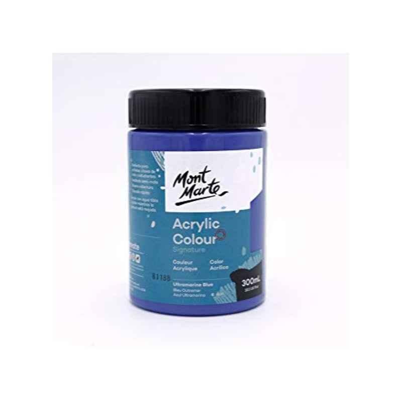 Mont Marte 300ml Ultramarine Blue Semi Matte Acrylic Colour