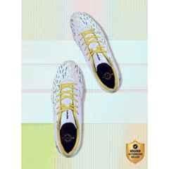 Nivia 5940WY09 Yellow Spear White Football Shoes for Men, Size: 9