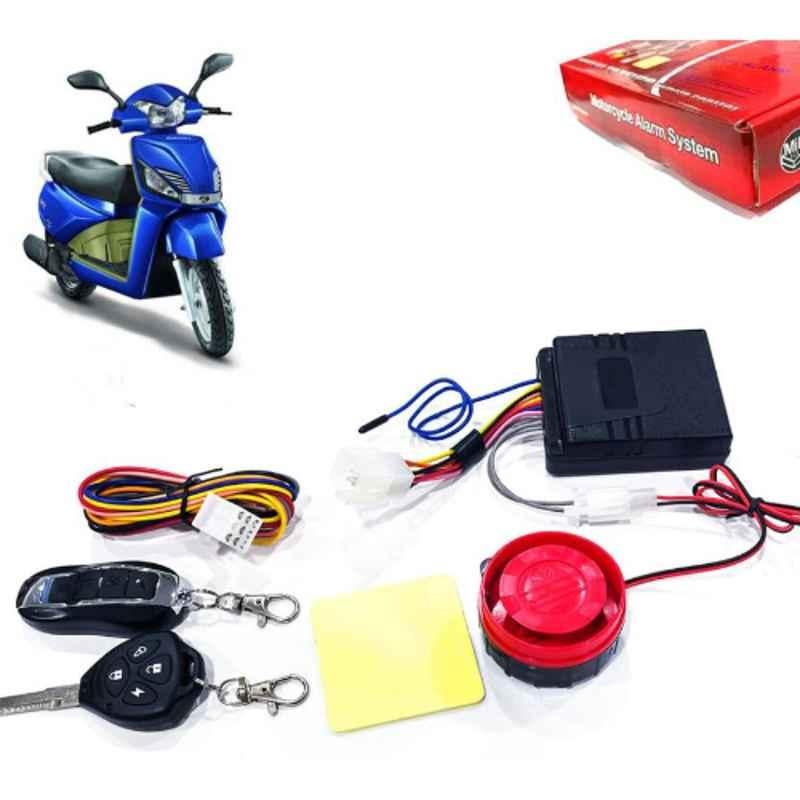 Auto Pearl 12V Black Two-Way Anti Theft Motorcycle Alarm Kit with 2 Pcs Remote for Gusto BS6