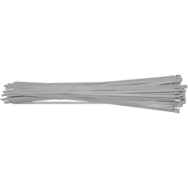 Yato 50 Pcs 8x500mm Chrome Stainless Steel Cable Tie Packet, YT-70586