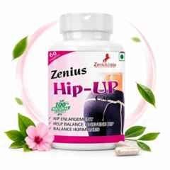 Zenius India 60 Pcs Hip Up Capsule with Nagbala, Babul, Gandhari, Patharphol, Arand & Bhat Katay for Hip Enlargement, Help Balance Uneven Hip & Balance Hormones
