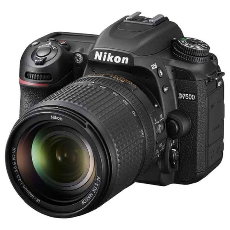 Nikon D7500 Black DSLR Camera With AF-S DX Nikkor 18-140mm VR Lens