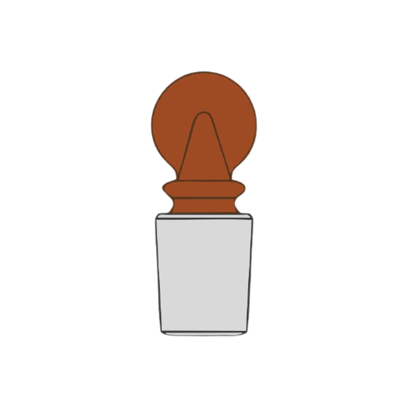 Glassco 34/35 Glass Stopper with Solid Penny Head, 012.513.07A (Pack of 2)