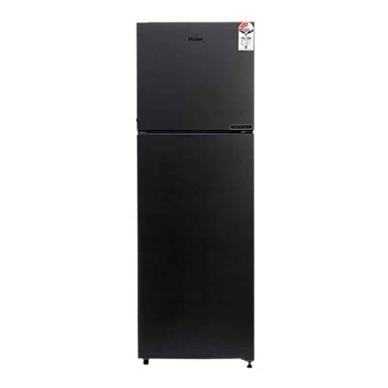 Haier 258L 2 Star Black Brushline Frost Free Double Door Convertible Refrigerator with Turbo Cooling Technology, HRF-2783BKS-E