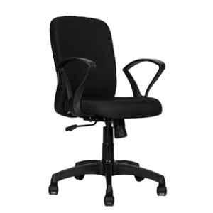 Teal Aldo Mid Back Moulded Foam Black Office Chair