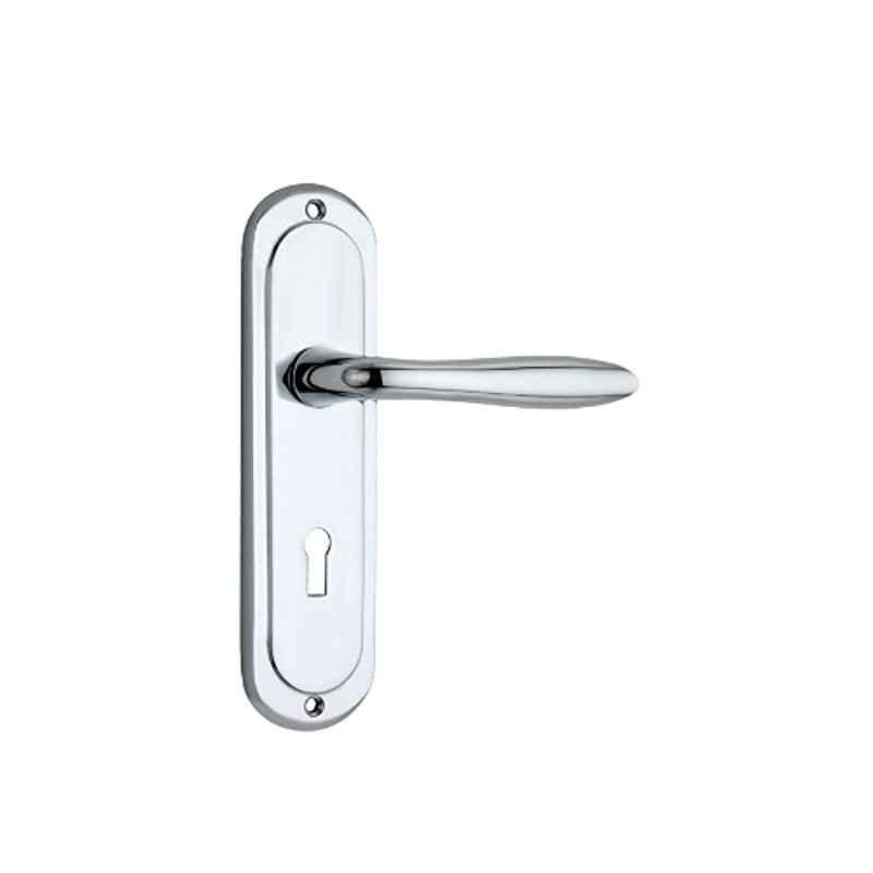 Screwtight B110902CP 7.5 inch Brass Chrome Plated Mocho Lever Latch Handle Set