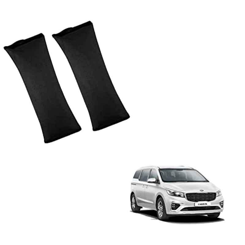 Kozdiko 2 Pcs Black Car Seat Belt Cushion Pillow Set for Kia Carnival