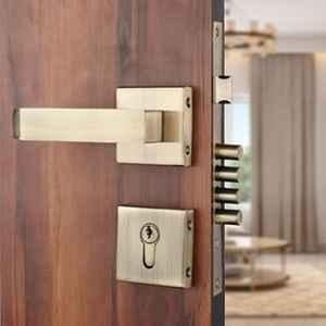 VIN KRAFT 60mm Stainless Steel Antique Brass Mortise Door Lock Handle Set with 3 Keys, VK004-ROSE-OSK-AB