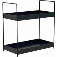 Niskoware Stainless Steel Black Foldable 2-Tier Standing Spice Rack