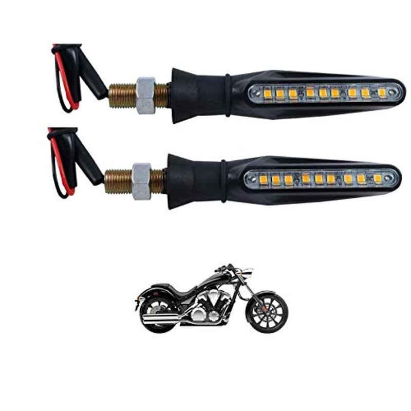 Kozdiko 4 Pcs Plastic Front & Rear Side Sleek Yellow Bike Indicator Set for Honda VT BooCx