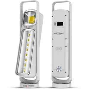 Pick Ur Needs 40W 3-in-1 White Home Rechargeable Emergency LED Light with 8 SMD, COB & 2 Tube, 9124