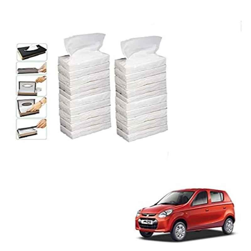 Kozdiko 100 Pulls Dispenser Box Refiller Tissue Paper with 200 Sheets for Maruti Suzuki Alto 800 (Pack of 20)