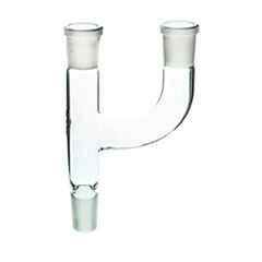 ABGIL B-55 Borosilicate 3.3 Glass Three Way Claisen Adapter with Two at Angle Neck, ABG185